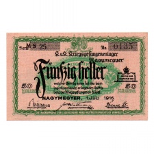 1916 Nagymegyer Hadifogolytábor 50 Fillér MS