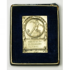 1929-30-31 évi bajnokságért T.S.C. jelzett ezüst díjérem 1931 