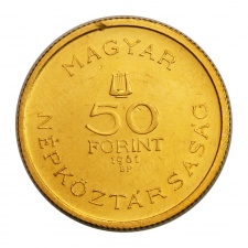 Bartók Béla emlékév arany 50 Forint 1961 Proof