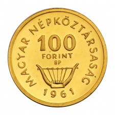 1961 Liszt Ferenc arany 100 Forint Proof