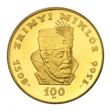 1966 Zrínyi arany 100 Forint PP