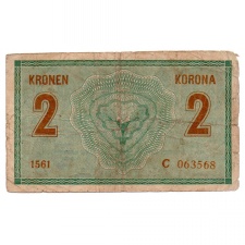 2 Korona Bankjegy 1914 C sor. Tanácsköztársaság felülbélyegzés