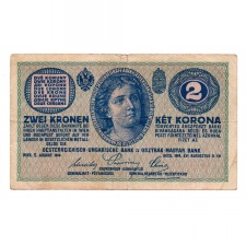 2 Korona Bankjegy 1914 vékony C sorozat aVF