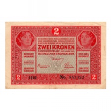 2 Korona Bankjegy 1917 EF