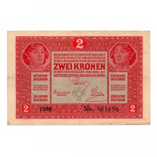 2 Korona Bankjegy 1917 F