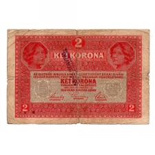 2 Korona Bankjegy 1917. felülbélyegzéssel