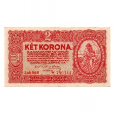2 Korona Államjegy 1920 ab sorozat VF