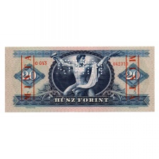 20 Forint Bankjegy 1960 MINTA lyukasztás és bélyegzés C043