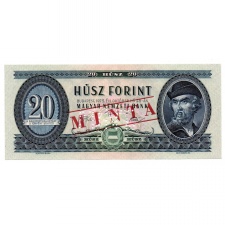 20 Forint Bankjegy 1975 MINTA lyukasztás és bélyegzés C000