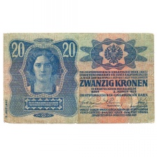 20 Korona Bankjegy 1913. II. kiadás VG