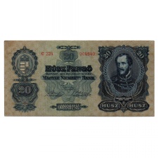 20 Pengő Bankjegy 1930 VF alacsony sorszámmal