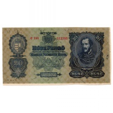 20 Pengő Bankjegy 1930 ívszél