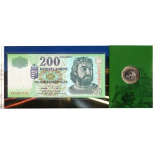 200 Forint 2009 Első napi veret és 200 Forint Bankjegy 2006