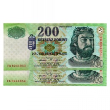 200 Forint Bankjegy 2006 FB sorszámkövető pár EF