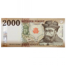 2000 Forint Bankjegy 2016 CD UNC forgalmi sorszám