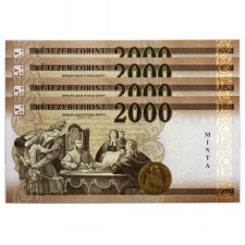 2000 Forint Bankjegy 2016 MINTA sorszámkövető 4db