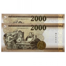 2000 Forint Bankjegy 2016 MINTA sorszámkövető pár