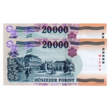 20000 Forint Bankjegy 2006 MINTA extra alacsony sorkövető pár