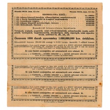 20000 Korona Árvaházi Sorsjegy E sorozat 1925 sorszámkövető 3 db