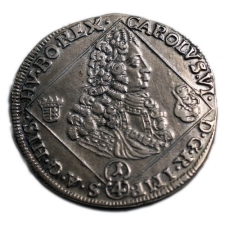 III. Károly 1/4 Tallér 1724 Verdejel nélkűl.