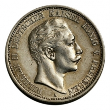 II. Wilhelm Porosz ezüst 2 Márka 1907 A