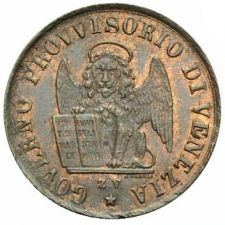 1848 Szabadságharc Velence 1 Centesimi