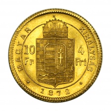 Ferenc József 4 Forint 1872 K-B