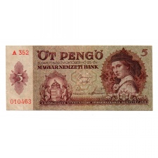 5 Pengő Bankjegy 1939 VF