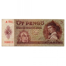 5 Pengő Bankjegy 1939 VF