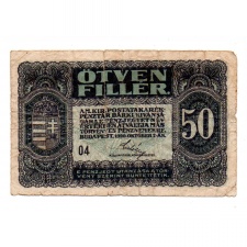 50 Fillér Postatakarékpénztárjegy 1920 VG