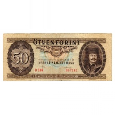 50 Forint Bankjegy 1986 F eltolódott vágás