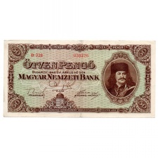 50 Pengő Bankjegy 1945 gVF