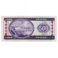 500 Forint Bankjegy 1975 MINTA lyukasztás és bélyegzés E000