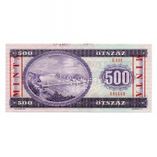 500 Forint Bankjegy 1980 MINTA lyukasztás és bélyegzés E000