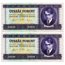 500 Forint Bankjegy 1990 UNC sorszámkövető pár