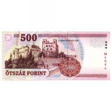 500 Forint Bankjegy 2001 MINTA alacsony sorszám EA0000052