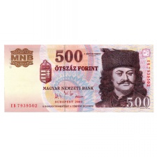 500 Forint Bankjegy 2005 EB gEF, 1 hajtás