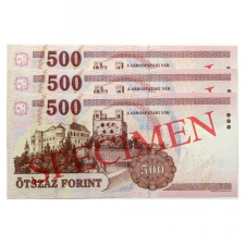 500 Forint Bankjegy 2010 MINTA sorszámkövető 3db