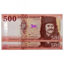 500 Forint Bankjegy 2018 ED UNC alacsony sorszámkövető pár