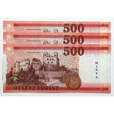 500 Forint Bankjegy 2018 MINTA sorszámkövető 3db