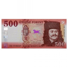 500 Forint Bankjegy 2022 ER UNC forgalmi sorszám