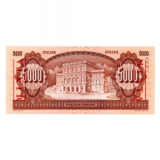 5000 Forint Bankjegy 1990 J sorozat MINTA
