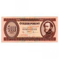 5000 Forint Bankjegy 1992 J sorozat F-VF