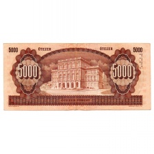 5000 Forint Bankjegy 1992 J sorozat F-VF