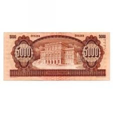 5000 Forint Bankjegy 1992 J sorozat F-VF