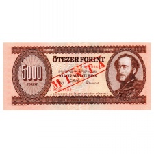5000 Forint Bankjegy 1992 J sorozat MINTA