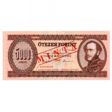 5000 Forint Bankjegy 1993 J sorozat MINTA