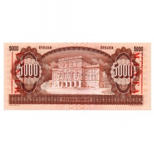 5000 Forint Bankjegy 1995 J sorozat MINTA