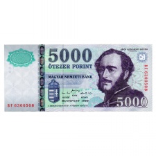 5000 Forint Bankjegy 1999 BF XF