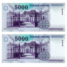 5000 Forint Bankjegy 2006 BB UNC sorszámkövető pár
